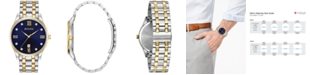 Bulova Men's Diamond Accent Two-Tone Stainless Steel Bracelet Watch 40mm 98D130